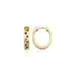 Yuse - Multicolor Rainbow Sapphire Huggie Hoop Earrings