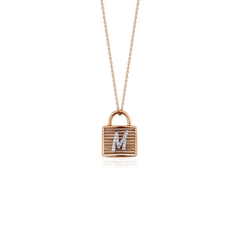 Kimi - Diamond Letter And Locket Personalized Pendant