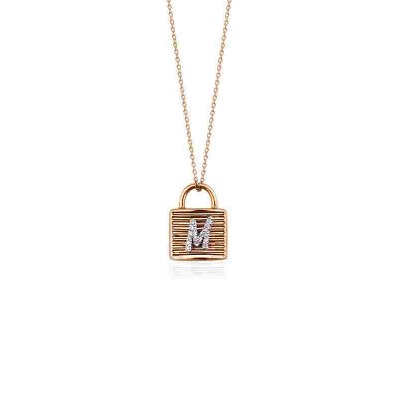 Kimi - Diamond Letter And Locket Personalized Pendant