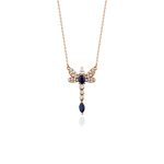 Anata - Diamond and Sapphire Dragonfly Necklace