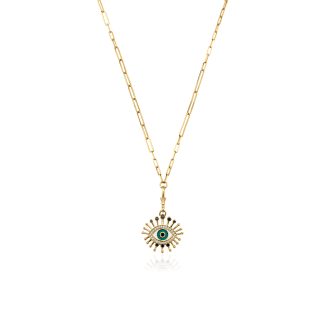 Nazar - Against Evil Eye Diamond And Enamel Pendant