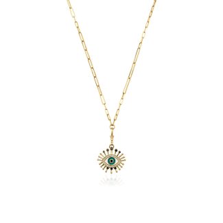 Nazar - Against Evil Eye Diamond And Enamel Pendant