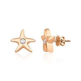 Tsuki - Star fish Diamond Earrings