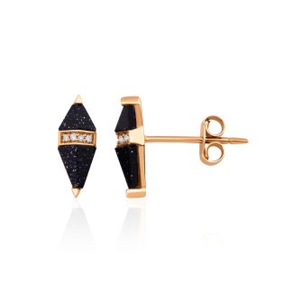 Tsuki - Diamond Coffin Earrings