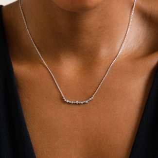 Diamond 0.22ct  Cluster Necklace