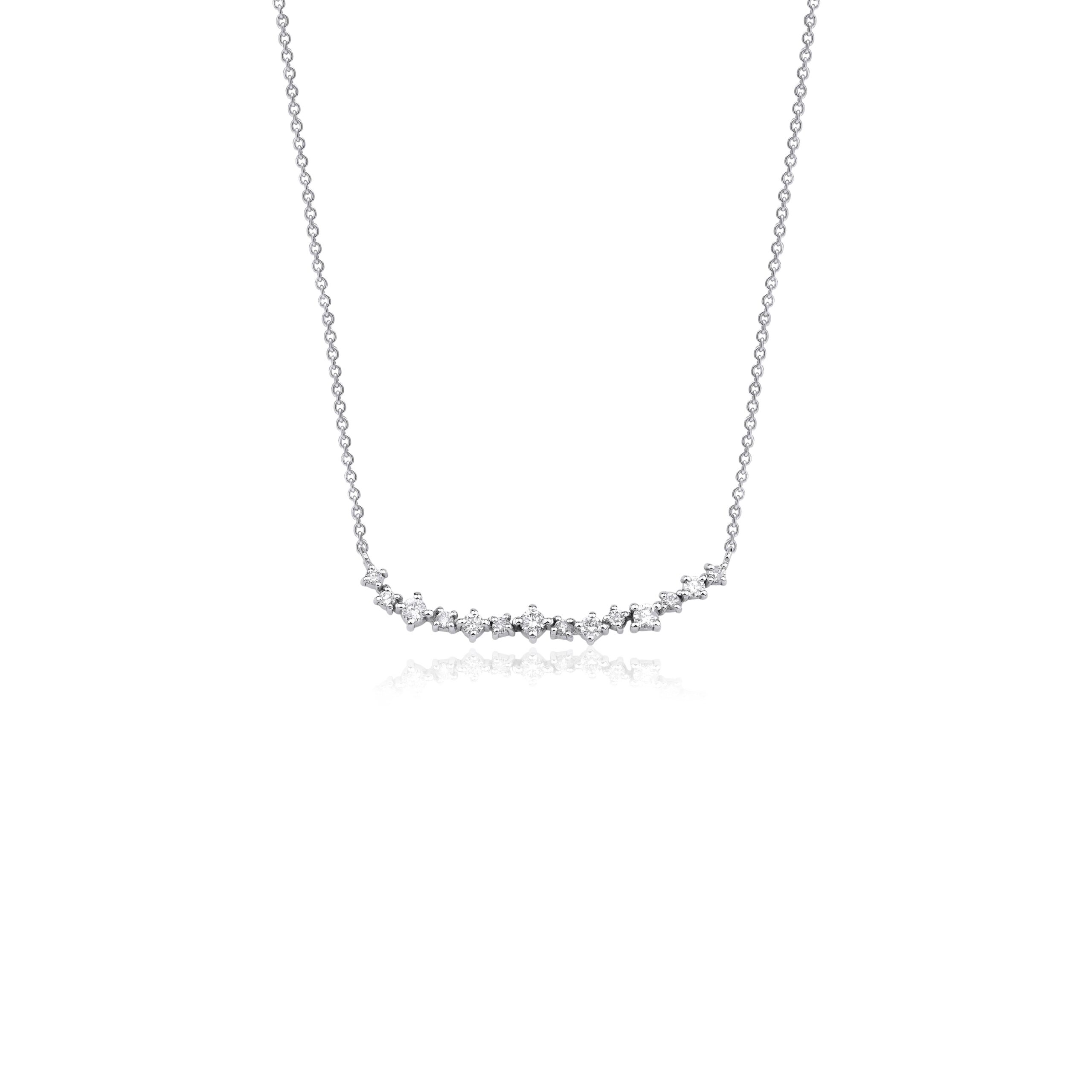 Diamond 0.22ct  Cluster Necklace