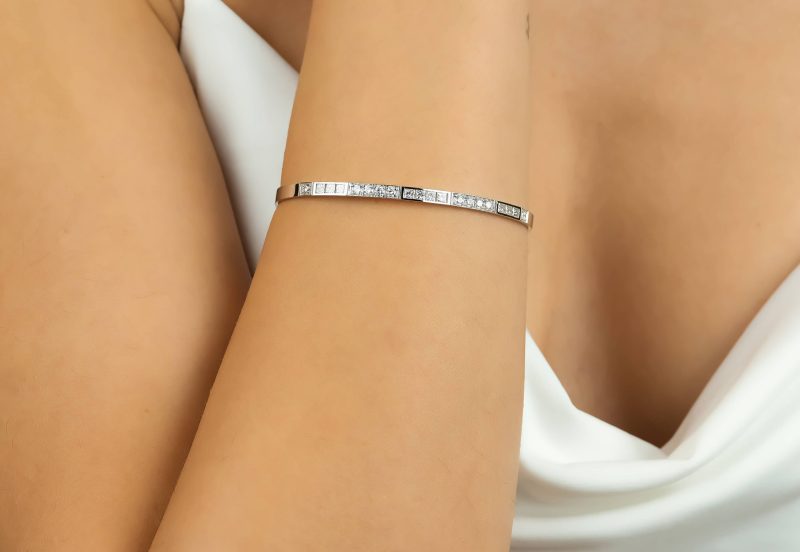 Princess 1.36ct Diamond Bangle