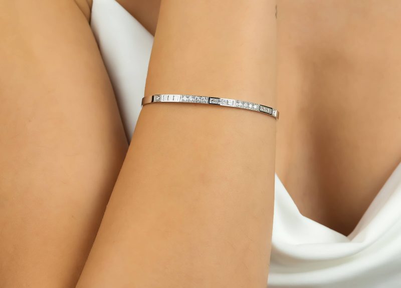 Princess 1.36ct Diamond Bangle