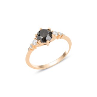 Salt And Pepper 1.63ct Diamond Ring