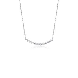 Diamond Wheat Design Cluster 0.22ct Necklace