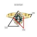 Teal Sapphire And Diamond Halo 1.42ct Ring