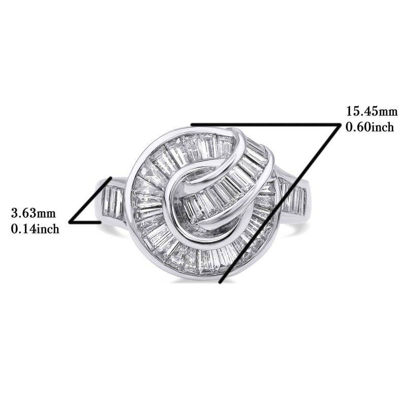 Art Deco Baguette Diamond 1.60ct Ring