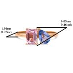 Morganite And Sapphire Moi Et Toi 1.42ct Ring