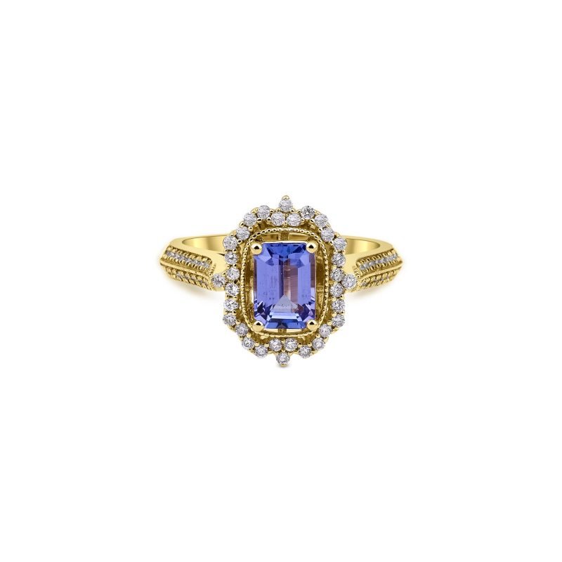 Tanzanite And Diamond 1.42ct Ring