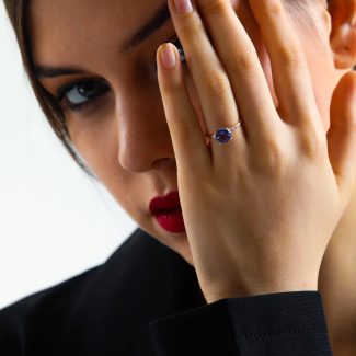 Tanzanite And Diamond 1.71 ct Engagement Ring