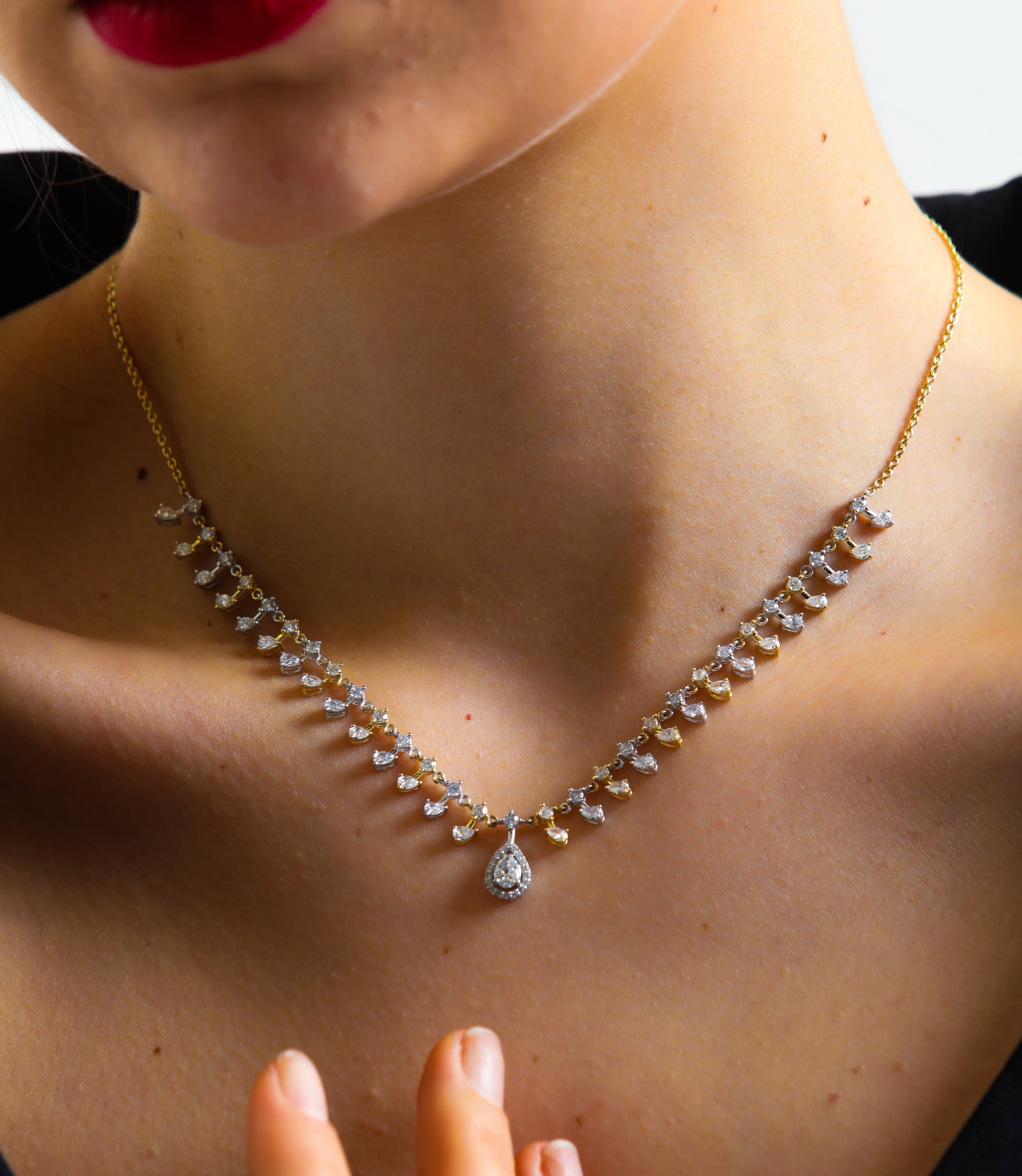 Diamond Chain 3.09ct Necklace - Pan