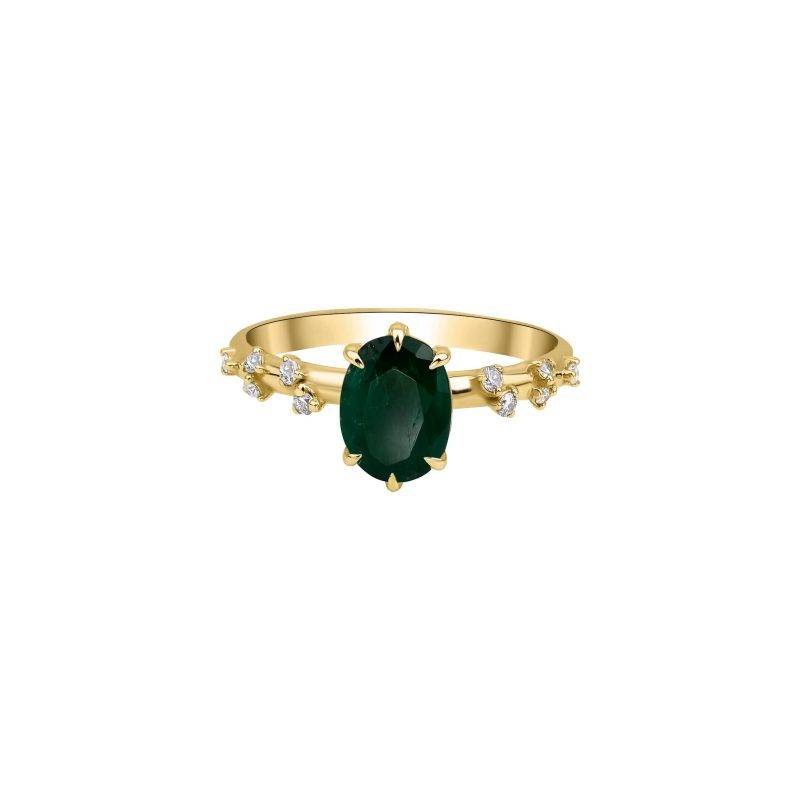 Emerald Solitaire 1.29ct Ring