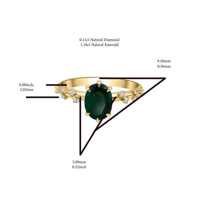 Emerald Solitaire 1.29ct Ring