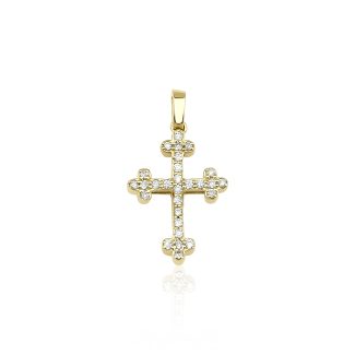 Dainty Diamond 0.12ct Celtic Cross Necklace