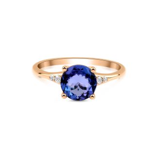 Tanzanite And Diamond 1.71 ct Engagement Ring