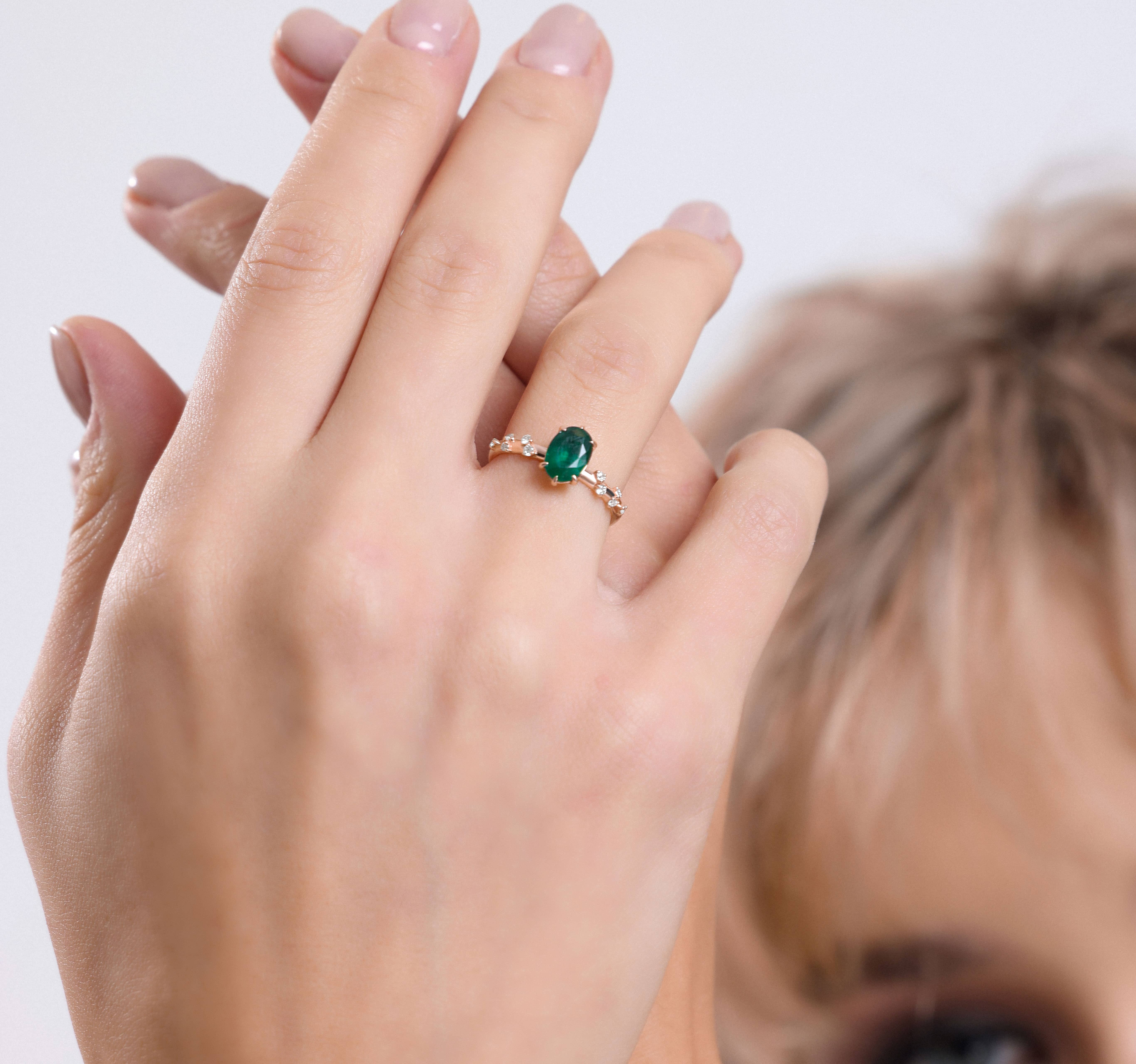 Emerald Solitaire 1.29ct Ring
