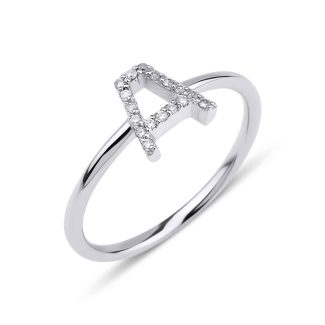 Letter 0.06ct Diamond Ring