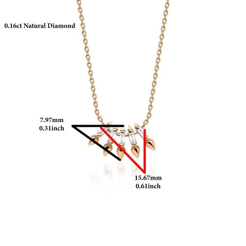 Diamond Spikes 0.16ct Necklace