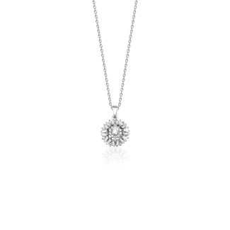 Dainty Baguette Diamond Cluster 0.46ct Necklace