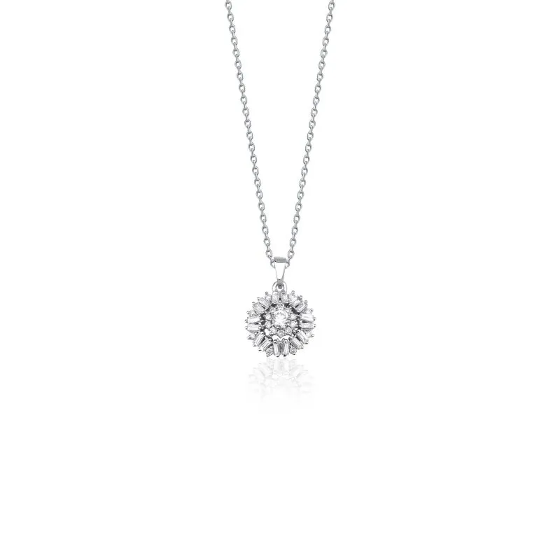 Dainty Baguette Diamond Cluster 0.46ct Necklace