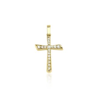 Dainty 0.12ct Diamond Cross Necklace