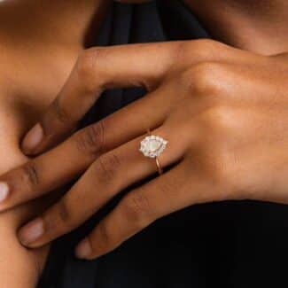 Fancy Gray Diamond Engagement 1.12ct Ring