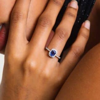 Ceylon Royal Blue Sapphire And Diamond 1.40ct Ring