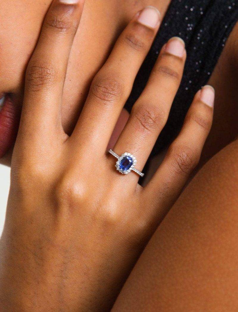 Ceylon Royal Blue Sapphire And Diamond 1.40ct Ring