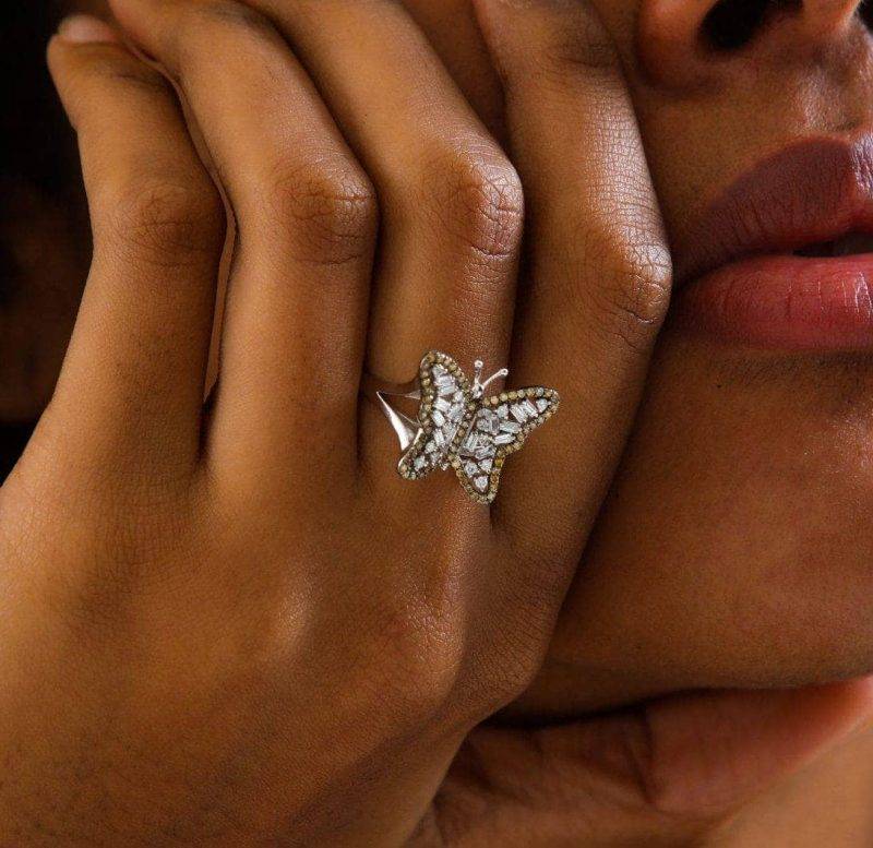 Diamond Butterfly 0.48ct Ring