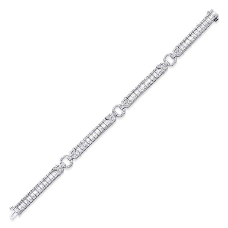 Baguette Diamond Tennis 3.80ct Bracelet