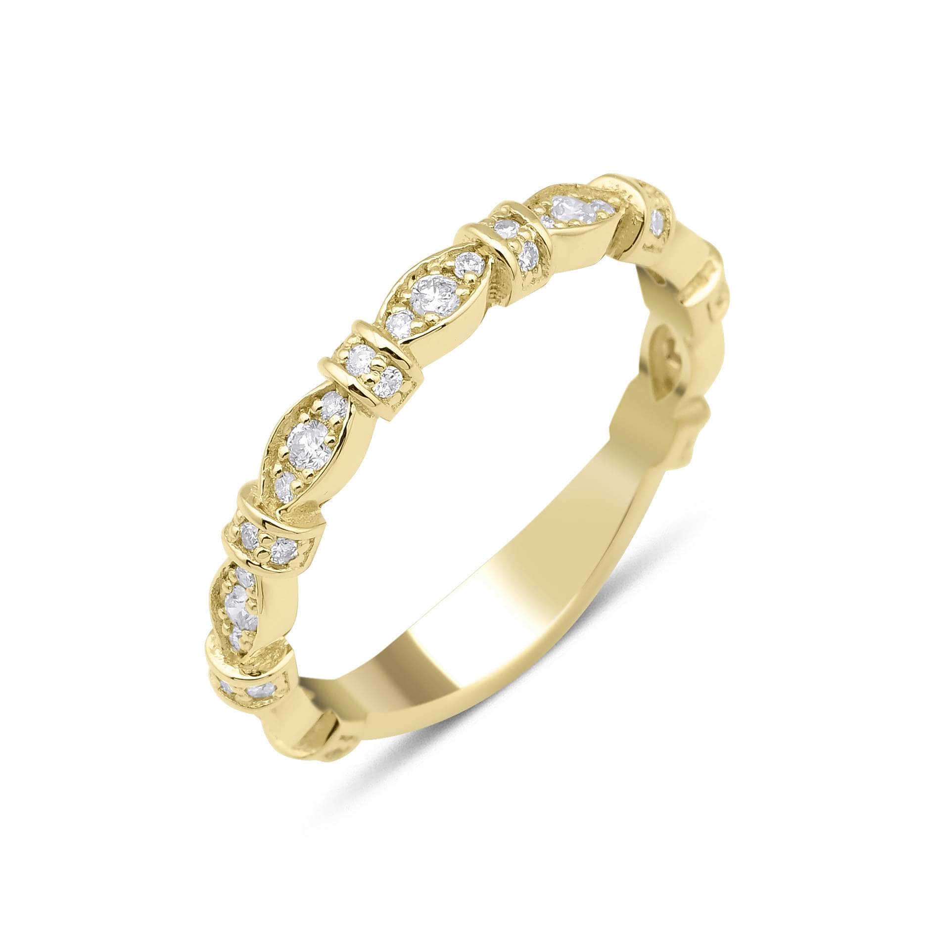 Diamond 0.31ct Knot Solid Gold Ring