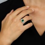 Emerald And Diamond Tria 2.55ct Ring