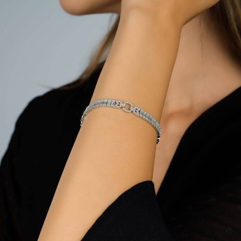 Baguette Diamond Tennis 3.80ct Bracelet