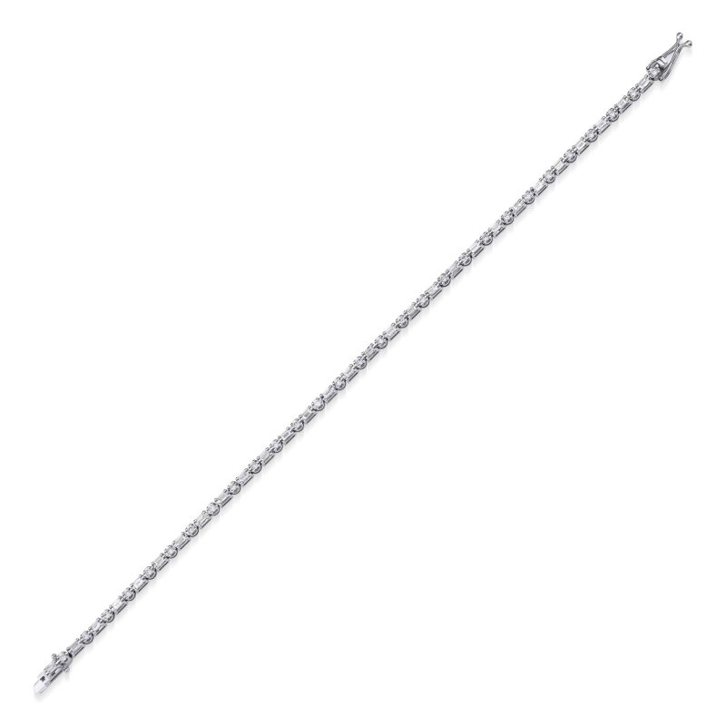 Dainty Baguette Diamond Tennis 1.40ct Bracelet