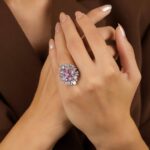 Pink Sapphire And Diamond Statement 4.83ct Ring