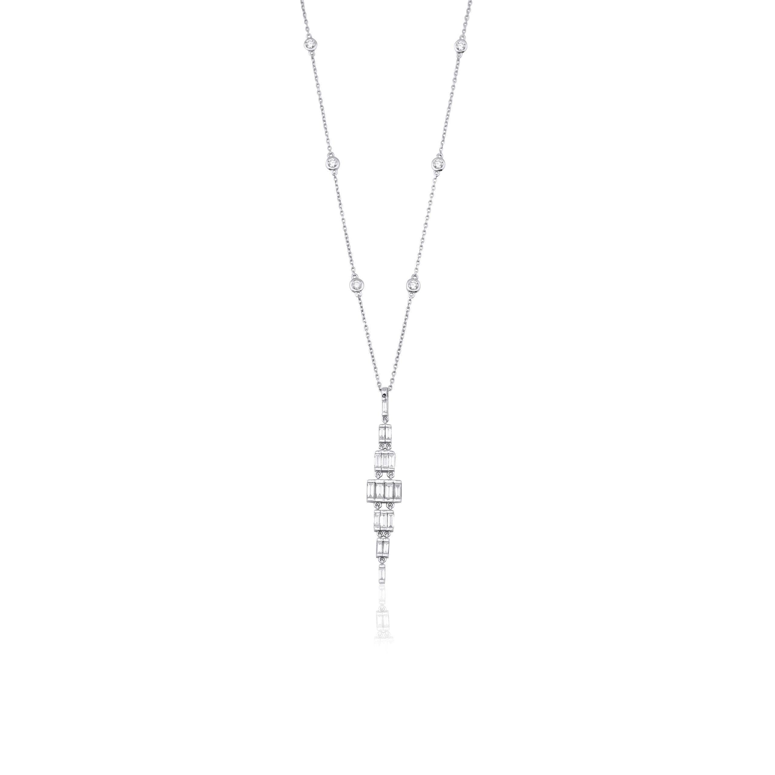 Baguette Diamond Lara 2.10ct Necklace