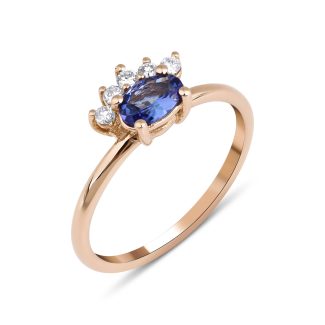 Dainty Tanzanite And Diamond 0.52ct Ring