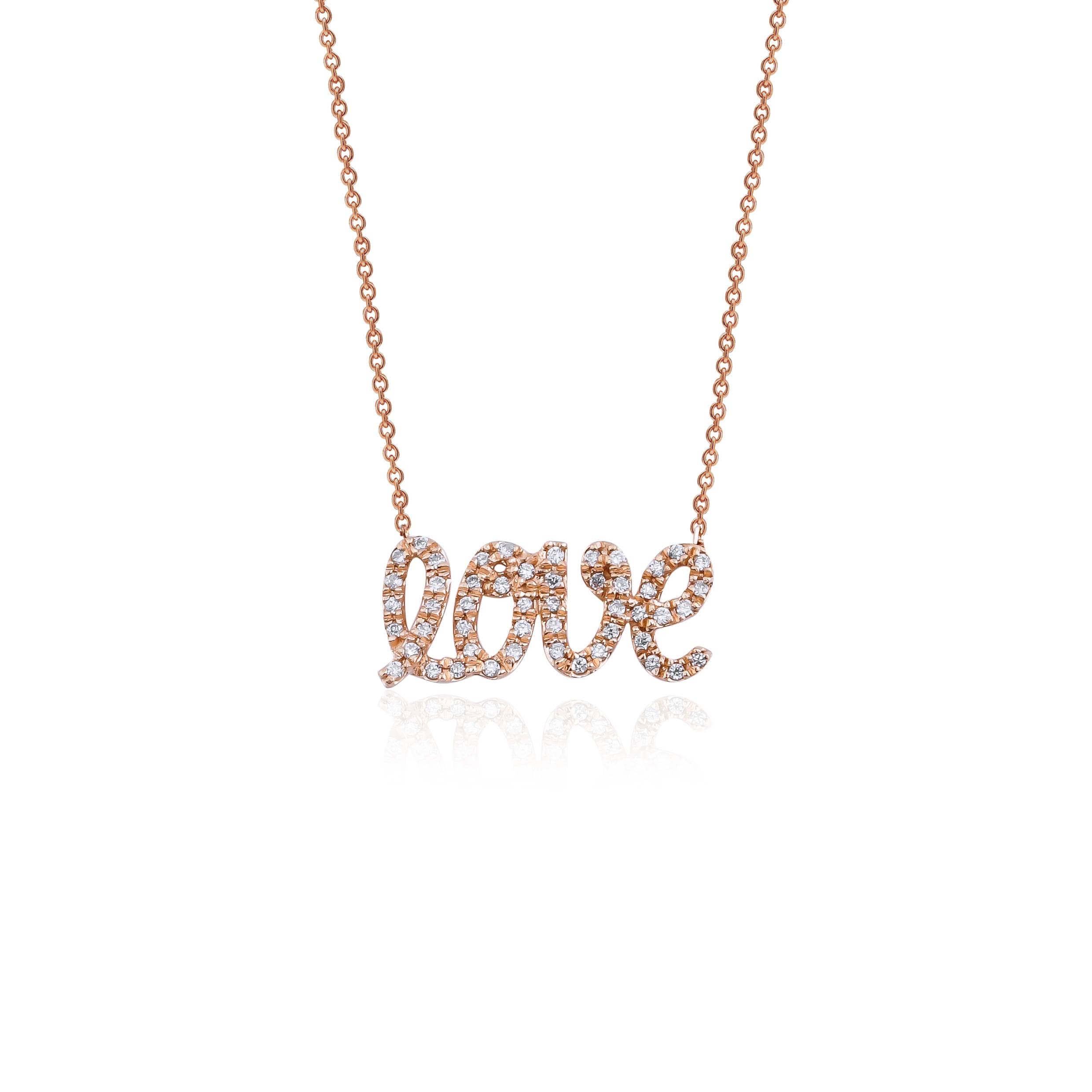 Dainty Diamond Love 0.35ct Necklace