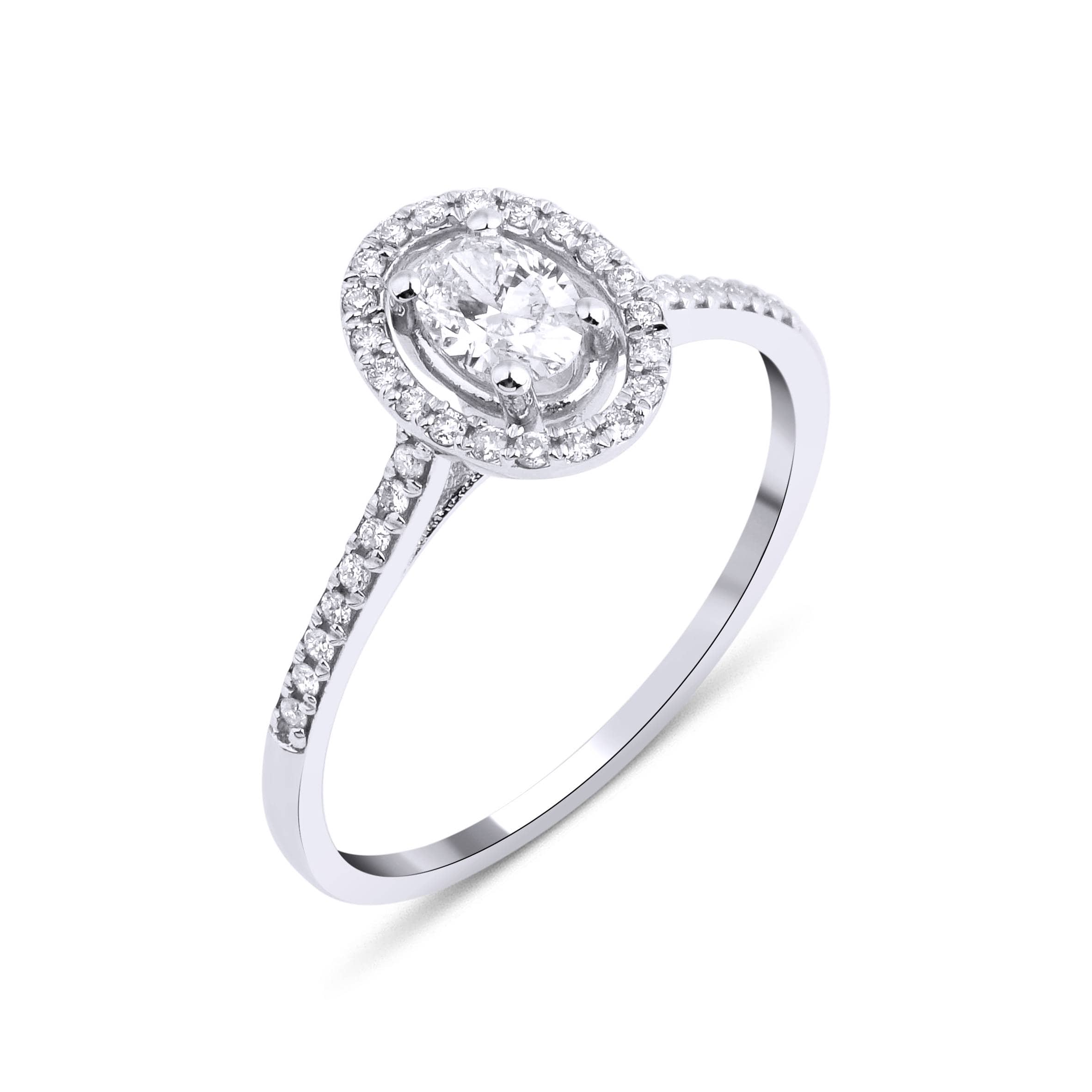 Oval Diamond Engagement 0.60ct Ring