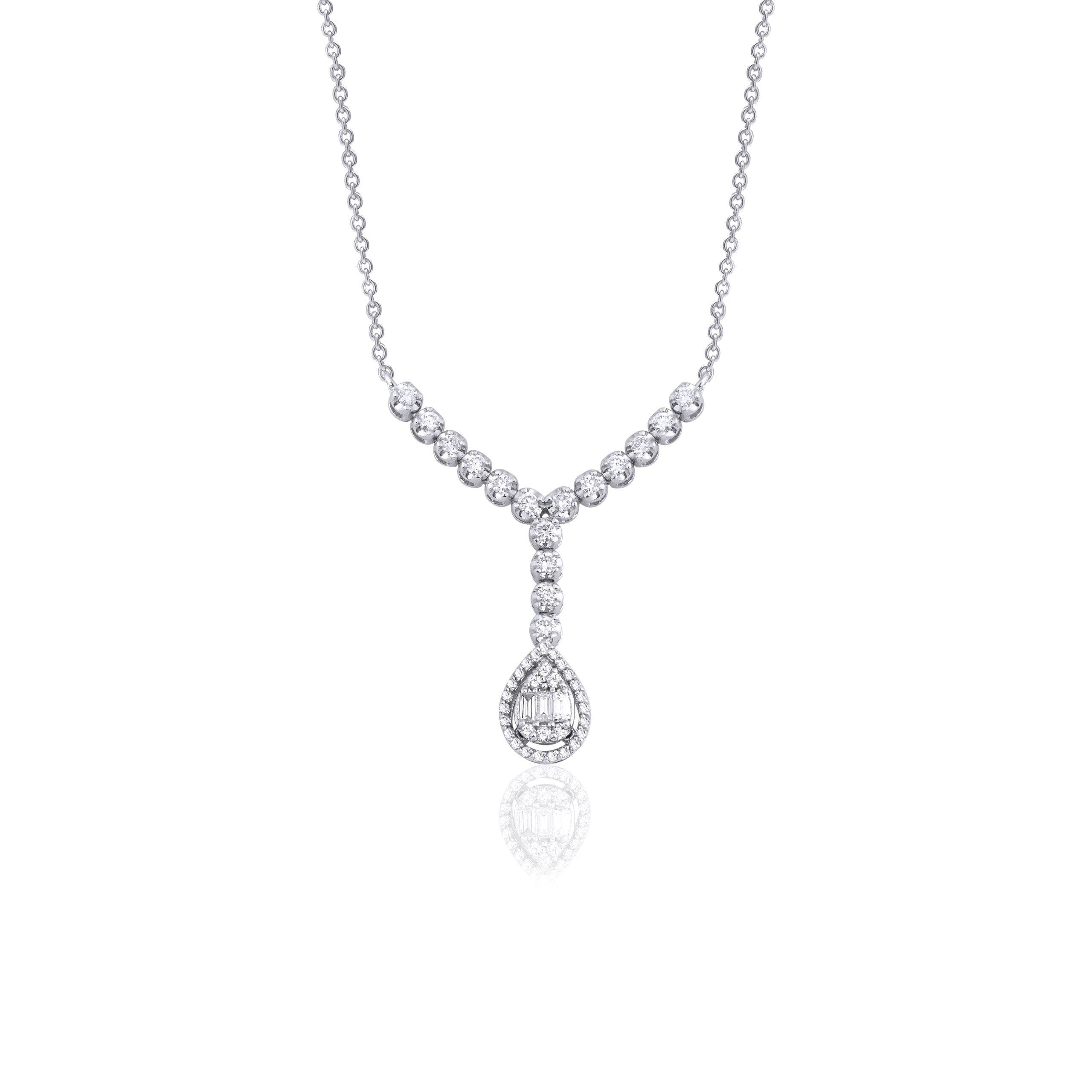 Baguette Diamond Wedding 0.67ct Necklace