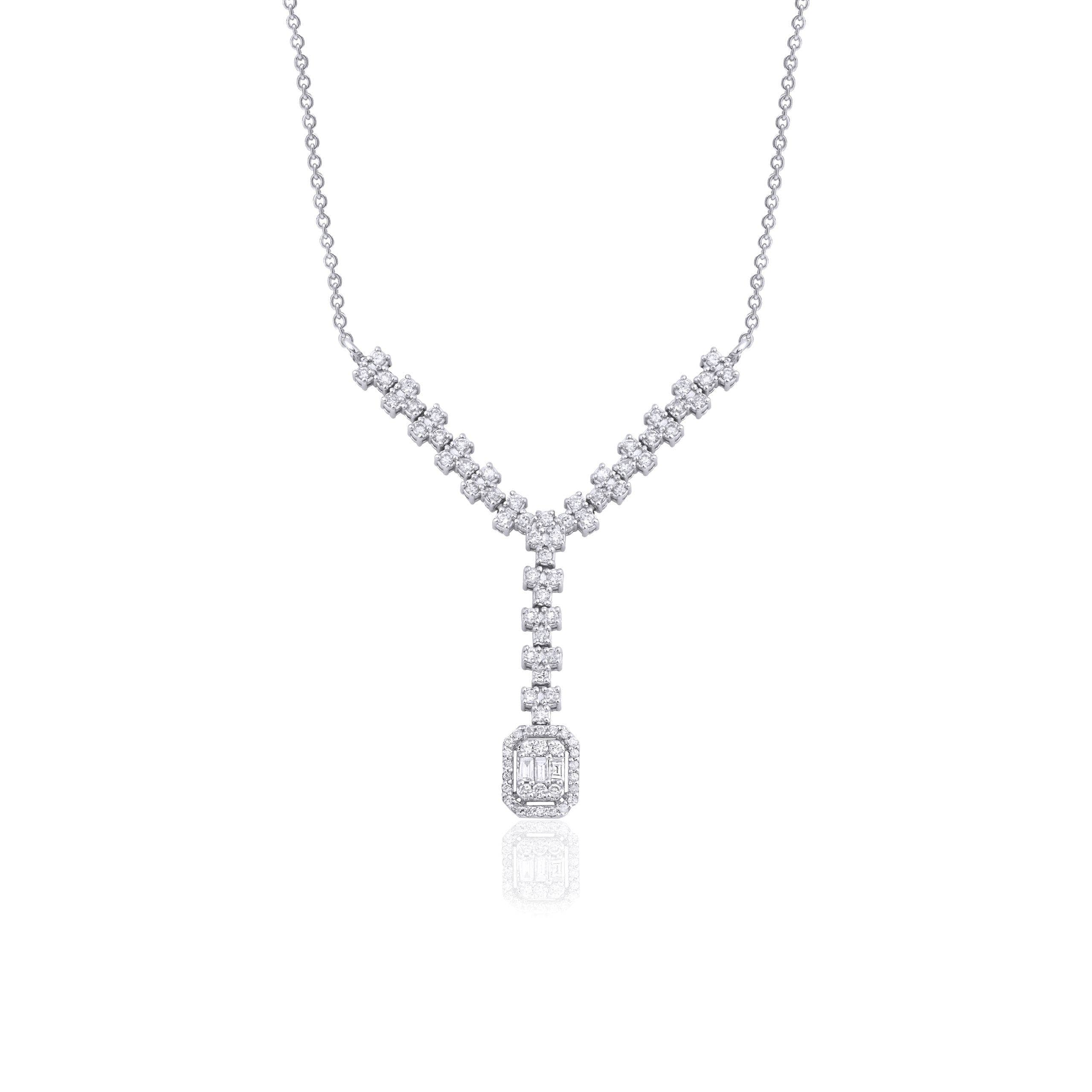 Baguette Diamond Wedding 0.55ct Necklace