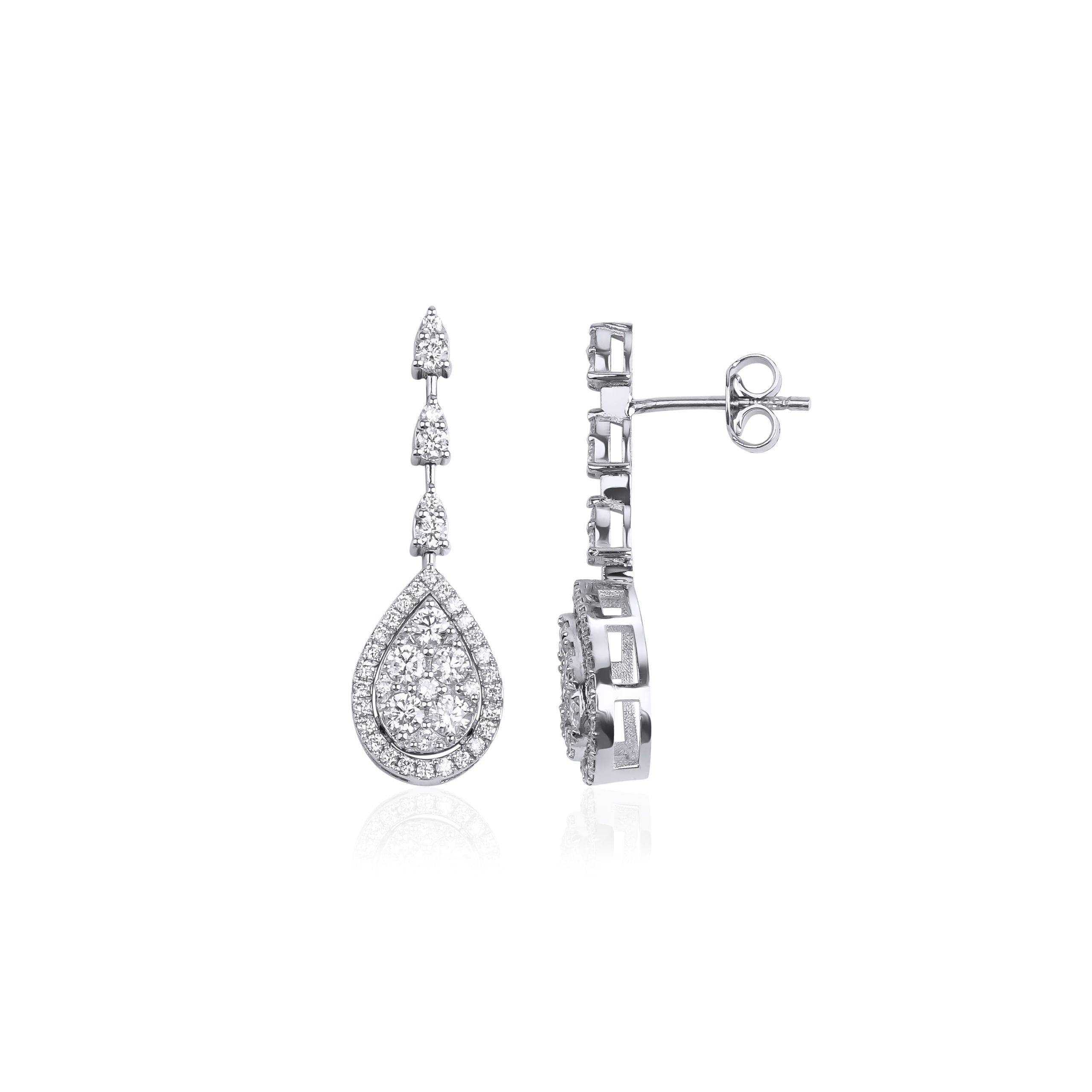 14k Solid Gold And Diamond 0.66ct Earrings