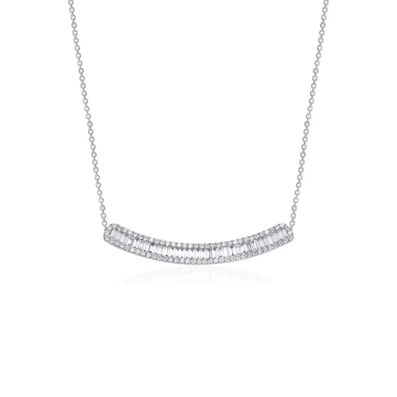 Baguette Diamond Line 1.20ct Necklace