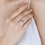 Diamond and Sapphire Dainty 0.50ct Ring