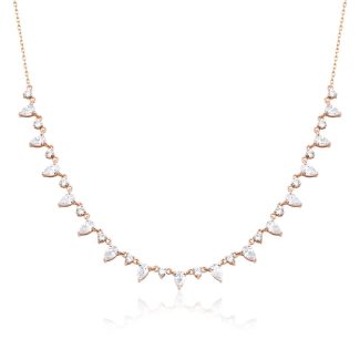 Pear Diamond Chain 2.20ct Necklace